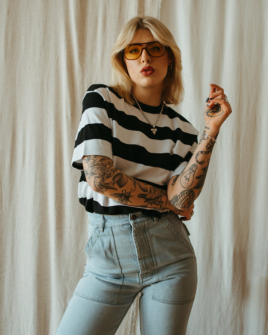 Crafted Heavyweight T-Shirt - Moto Stripe
