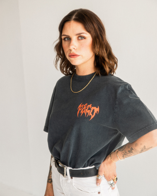 Forever Pushin' On T-Shirt - Acid Wash